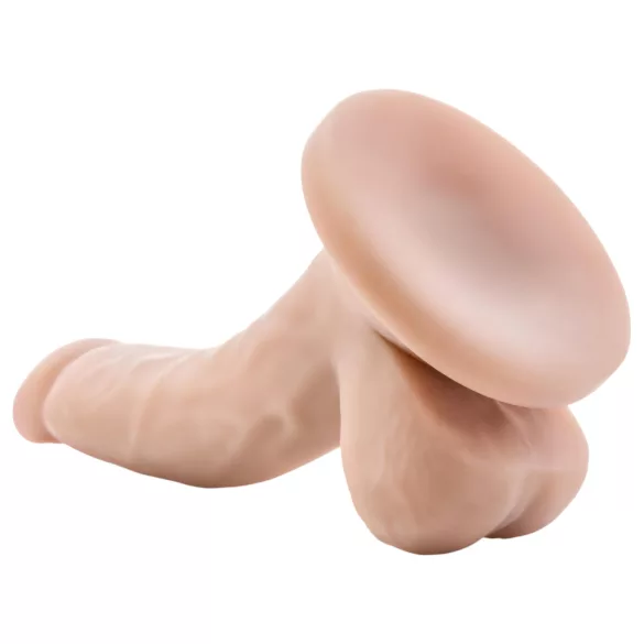 Dr. Skin 4 - realistisk sugekoppdildo med baller - natur (12cm)
