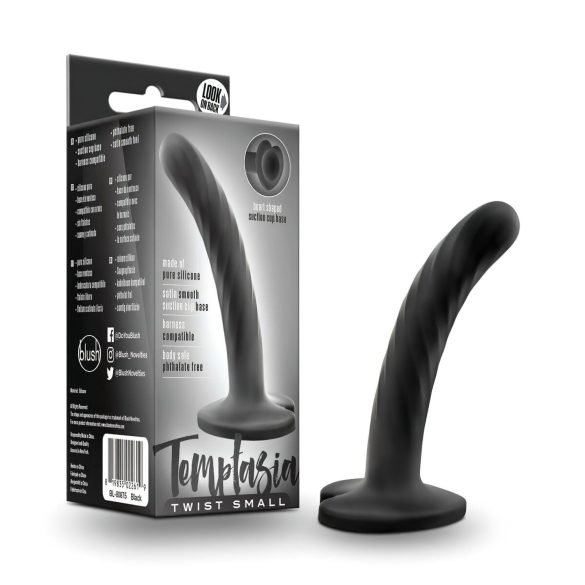 Temptasia Twist Small - sugekoppdildo med vridning (svart)