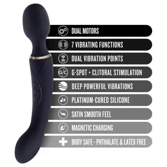 Blush Lush - 2‑i‑1 stav og G-punktvibrator (svart)