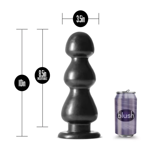 Blush Jet - sugekoppperle dildo (svart)