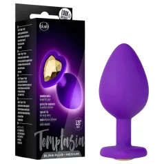 Temptasia M - gull akryl hjerte anal dildo (lilla) - medium