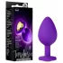 Temptasia M - gull akryl hjerte anal dildo (lilla) - medium
