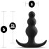Anal Eventyr Platinum - perlet analplugg (svart)