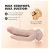 Dr. Skin 8 - dobbel dildo med sugekopp (natur)