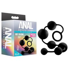 Anal Adventures L - Perle-analdildo (svart)