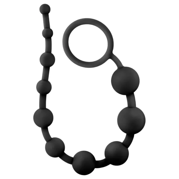 Anal Adventures L - Perle-analdildo (svart)