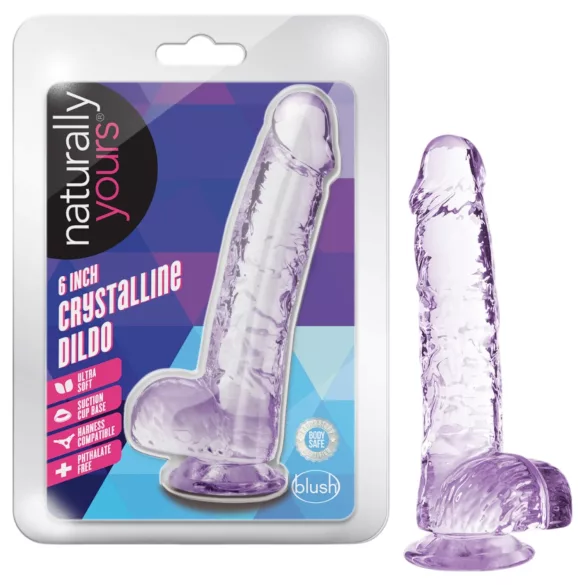 Blush Naturally Yours - krystall-dildo (lilla)