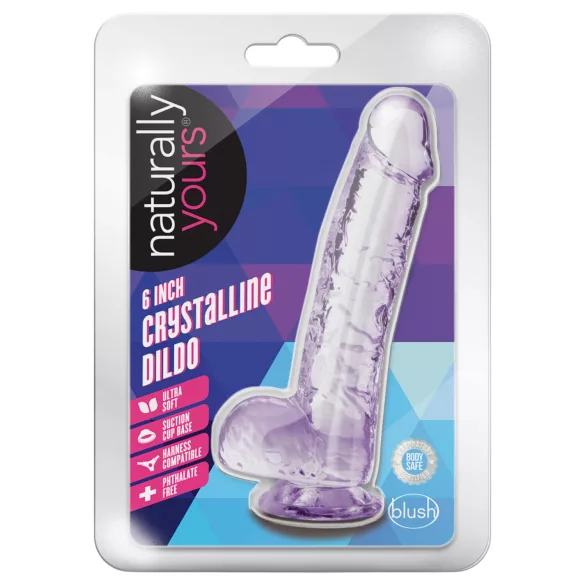 Blush Naturally Yours - krystall-dildo (lilla)