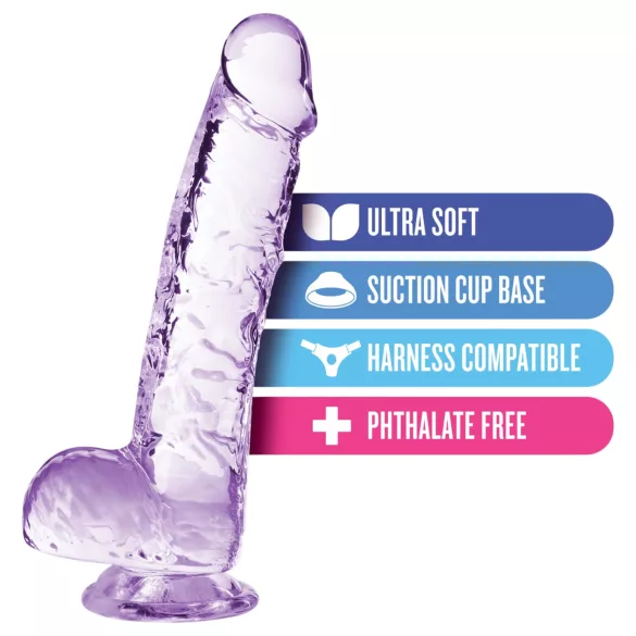 Blush Naturally Yours - krystall-dildo (lilla)