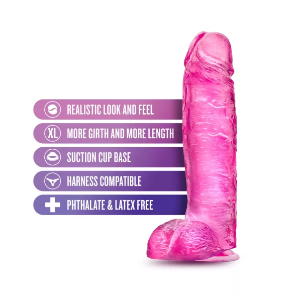 Blush B Yours Plus - realistisk dildo (rosa)