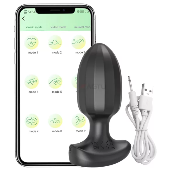 AlvUp - smart analvibrator (svart)