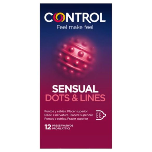 Control - rillede, knudrete kondomer (12 stk)