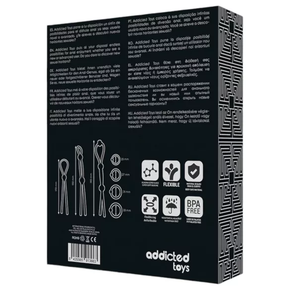 Addicted Toys - Silikon penisringer sett - 7 stk (svart)