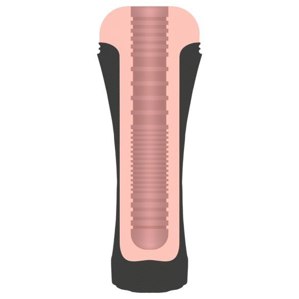 JamyJob - realistisk kunstig vagina i etui (svart-natur)