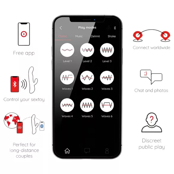 Oninder Oslo - app-styrt, roterende klitorisvibrator (svart)