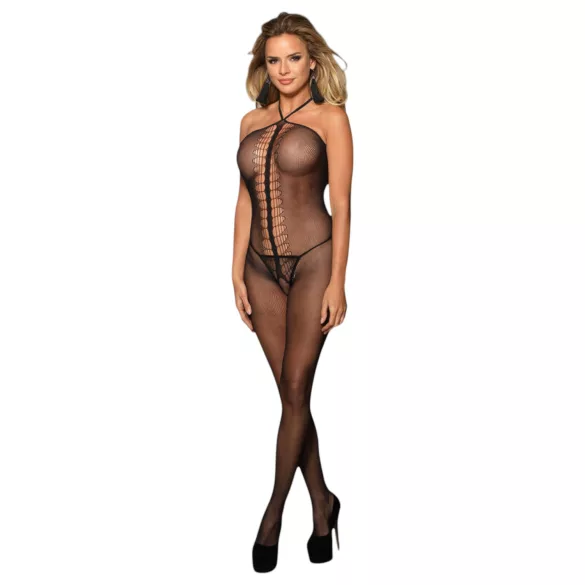 Subblime 951979 - gjennomsiktig netting catsuit (svart) - S-L