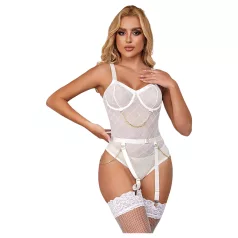   Subblime 954291 - kjede, gjennomsiktig bodysett - hvit (L-XL)