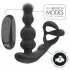 Addicted Toys - roterende analvibrator med penisring (svart)