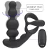 Addicted Toys - roterende analvibrator med penisring (svart)