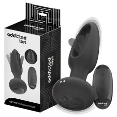 Addicted Toys - bevegelig tunge anale vibrator (svart)