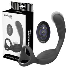 Addicted Toys - Analdildo med penis- og ballring (svart)