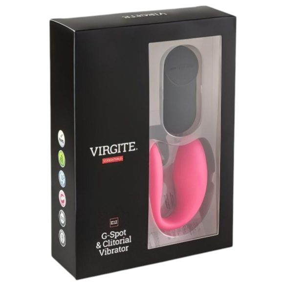 Virgite - parvibrator med fjernkontroll (svart-rosa)