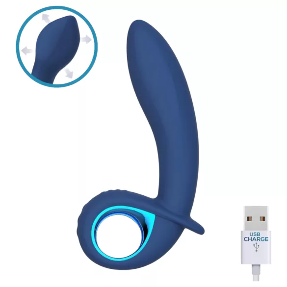 INTOYOU Palha - oppladbar, oppblåsbar vibrator (blå)