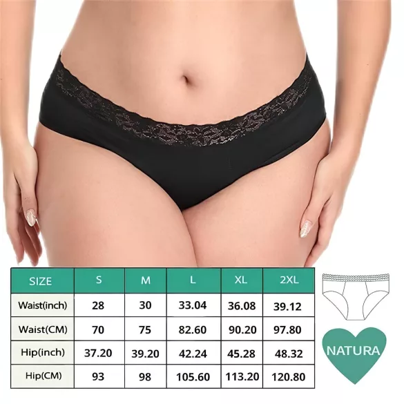 Adalet Natura Super - undertøy for menstruasjon (svart)