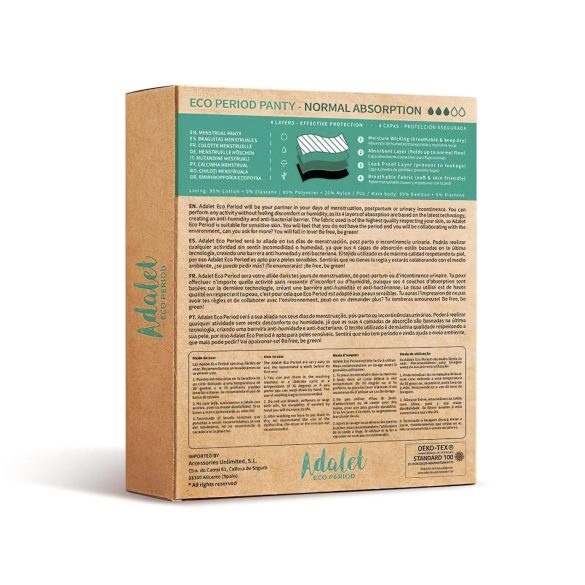 Adalet Flora - menstruasjonsundertøy (svart)