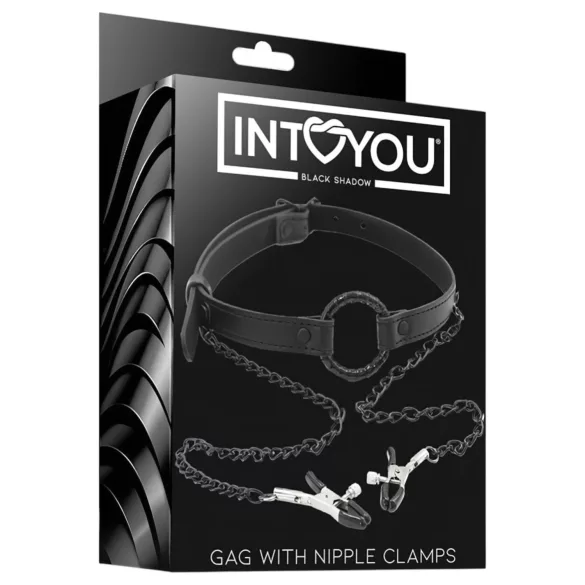 INTOYOU - munnbit med brystklype (svart)