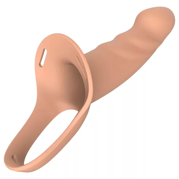 Action StrapOn S - påspennbar, hul dildo (naturell)