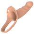 Action StrapOn S - justerbar, hul dildo (naturlig)