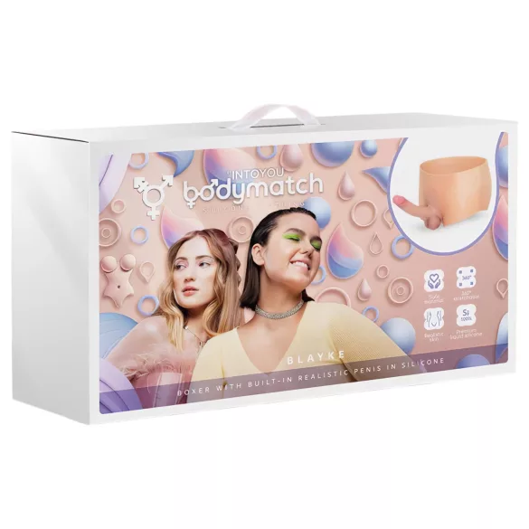 INTOYOU - justerbar realistisk strap-on dildo (naturlig)