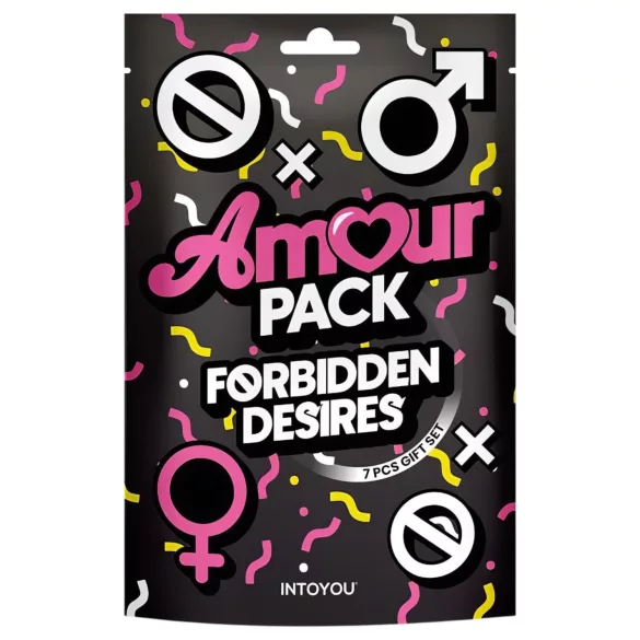 Amour Pakke Forbudte Lyster - nybegynnersett med vibrator - 7 deler