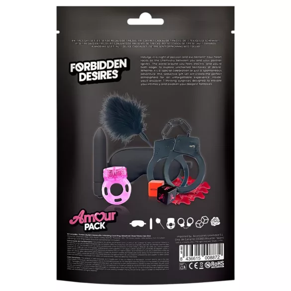 Amour Pakke Forbudte Lyster - nybegynnersett med vibrator - 7 deler
