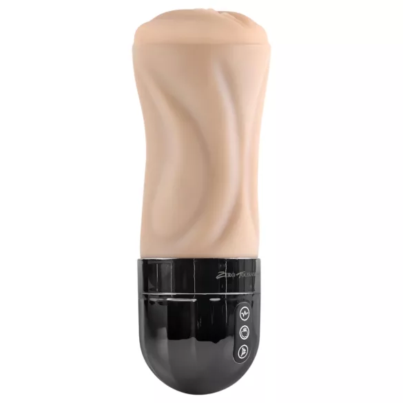 Zero Tolerance Tight Lipped - sugende og vibrerende kunstig vagina (hudfarget)