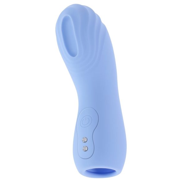 Evolved - teksturert finger-vibrator (blå)