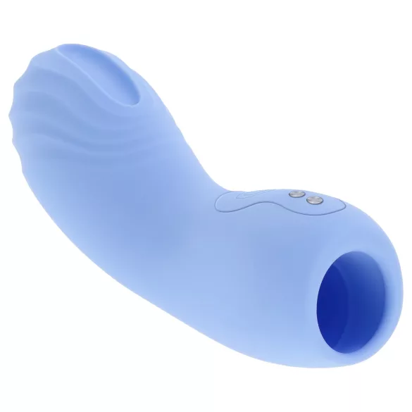Evolved - teksturert finger-vibrator (blå)