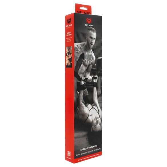 Sei Mio - spredestang med håndjern (svart)