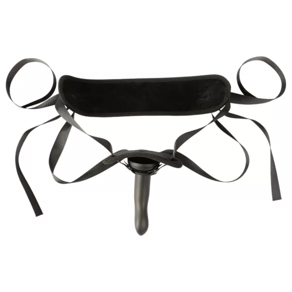 Sei Mio - Festbar strap-on dildo med sele - 15 cm (svart)