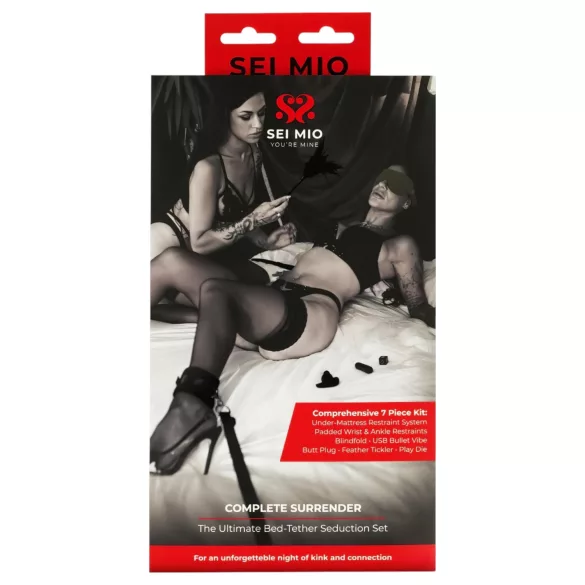 Sei Mio - sengfestet bondage sett (svart)