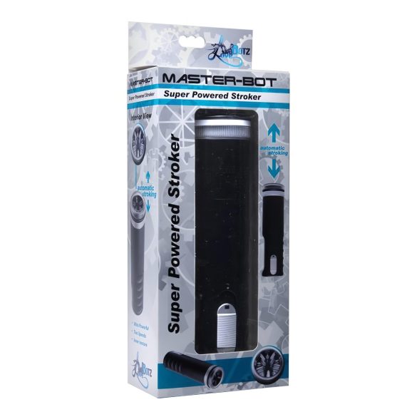 Master-Bot - Opp-og-ned bevegelig, myk piggete munn masturbator (svart)