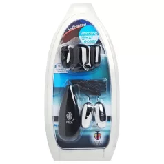   XR Brands - Trinity - penishodevibrator med to kuler (svart/sølv)