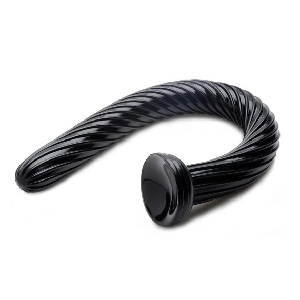 Hosed Spiral Analslange 19 - sugekopps dildo (svart)