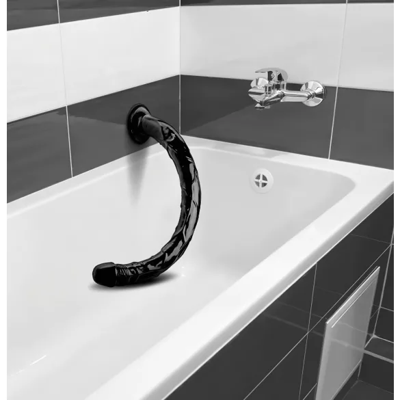"Slangekrøll 19 - sugekopp analdildo (svart)"