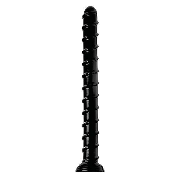 Hosed Swirl Tchick Anal Snake 18 - svart analdildo