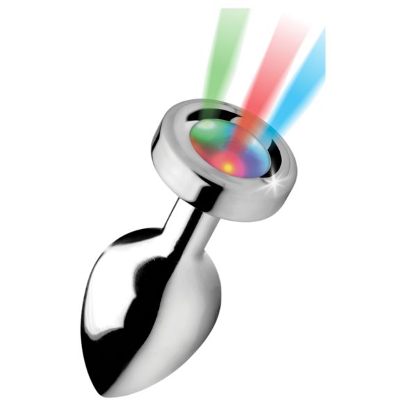 Booty Sparks - glødende analplugg - medium (sølv)