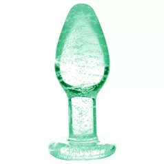   Booty Sparks Glow in the Dark L - glass-analplugg (gjennomsiktig)