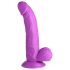 XR Brands POP - sugekopp dildo med testikler - 19 cm (lilla)