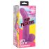 XR Brands POP - sugekopp dildo med testikler - 19 cm (lilla)